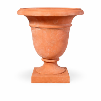 Klassischer, schlichter Terracottapokal aus Impruneta –  Campana liscia con base